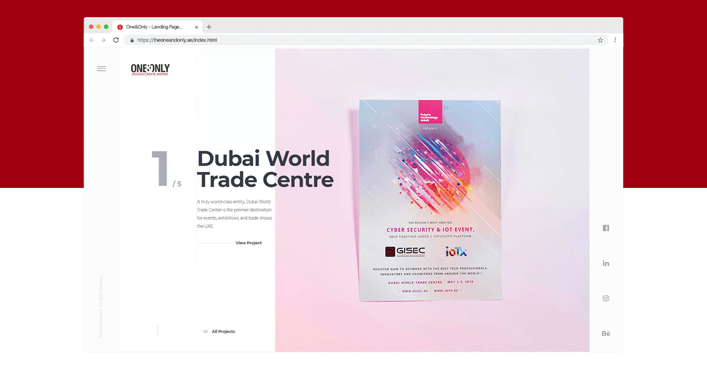 Creative Website UI/UX for a UAE born creative agency designed by copees